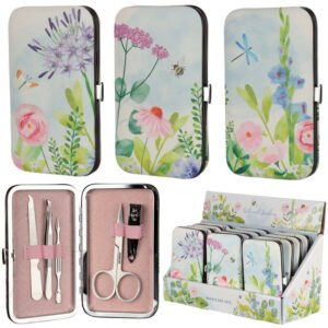 Collectable Design~Floral Botanical Design Manicure Set Gift Beauty Accessory