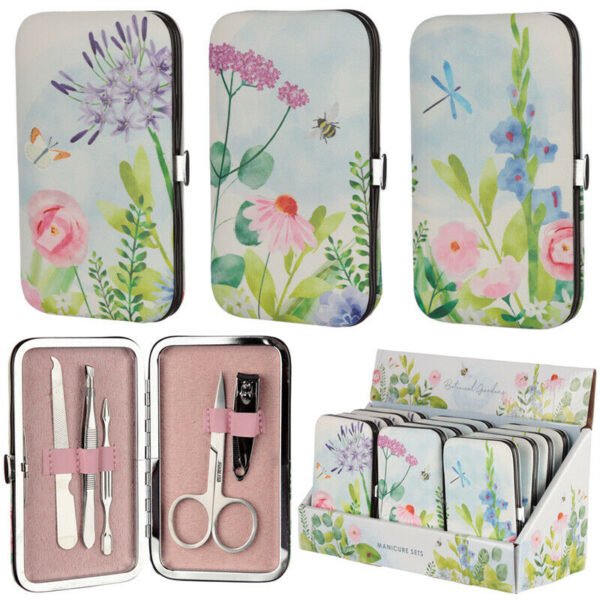 Collectable Design~Floral Botanical Design Manicure Set Gift Beauty Accessory