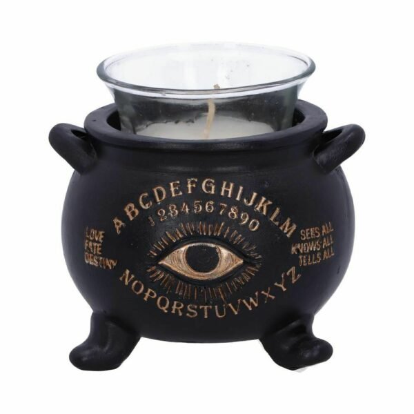 All Seeing Eye - Witches Cauldron Tealight Candle Holder 9cm