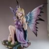 Fairy Collection~Purple Fairy With Two Baby Dragons Figurine Statue 11" Wingspan New In Box!