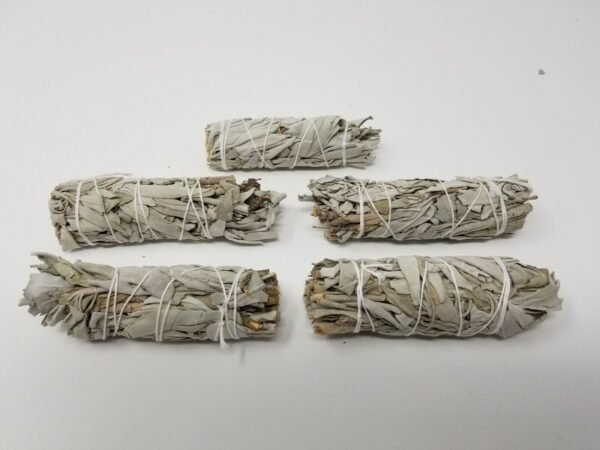 Palo Santo & Sage~5X White Sage Smudge Sticks / Wands 4 - 5 " Negativity Removal