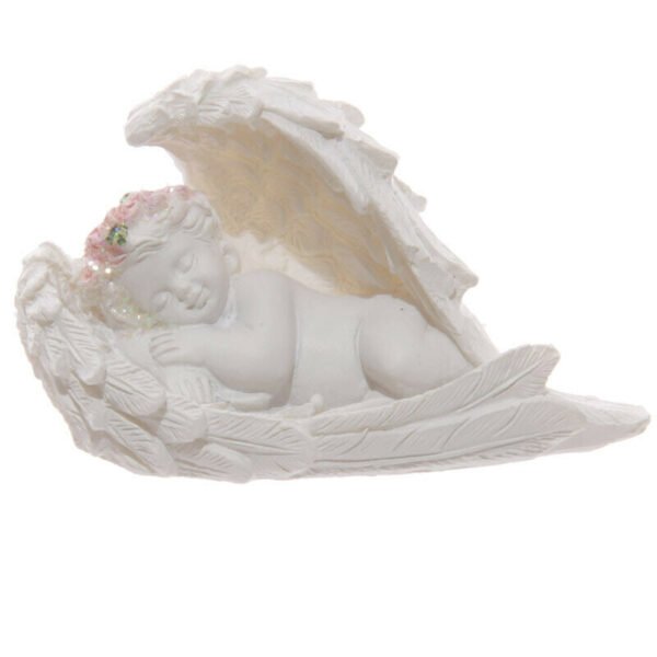 Home Decor~Decorative Rose Cherub Angel Sleeping Figurine