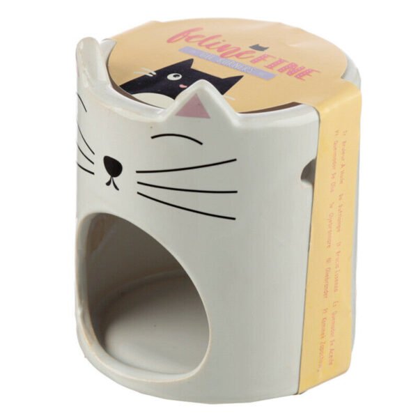 Home Fragrance~Ceramic Feline Fine Cat Oil Burner Essential Home Fragrance