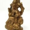 Hinduism Statues & Figures~Brass Antique Finish Ganesh Statue 3"H 2.5"W