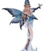 Fairy Collection~Large Scale Fairy With Snowy Owl Holding Crystal Wand Figurine 23" High Statue