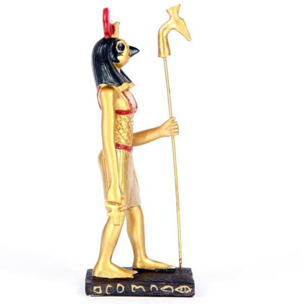 Home Decor~Decorative Gold Standing Horus Egyptian Figurine Ankh Staff Ornament