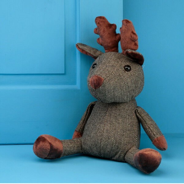 Home Decor~Fun Christmas Reindeer Door Stop - A Strong And Durable 100% Polyester Door Stop
