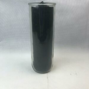 Magic Candle~Black 7 Day Pullout Candle In Glass / Refillable / Unscented Magic Pagan Wicca