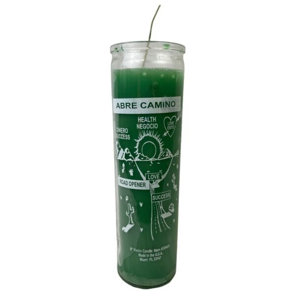 Magic Candle~Road Opener Green 7 Day Abre Camino Candle Ritual Spell Pagan Magick