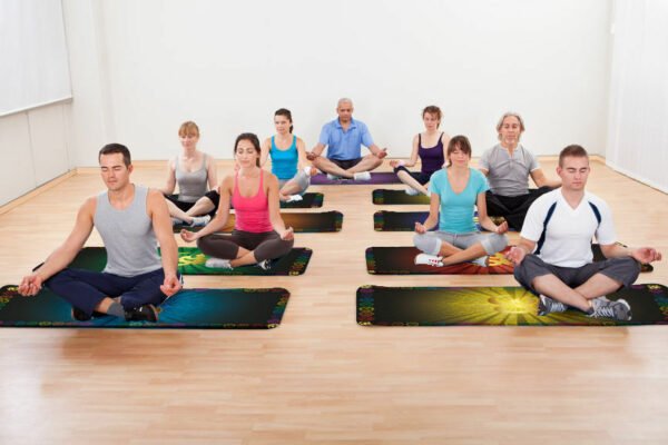 MagicunTarot Cloth~OM AUM Cloth Symbol YOGA chakra Meditation Pillow Mat Fitness BIG blue