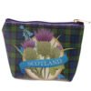 Collectable Design~Handy PVC Make Up Bag Purse Bonnie Scotland Wash Toiletry Bag Souvenir Thistle