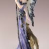 Fairy Collection~Purple Fairy With Wolf and Orb on Stick Figurine Statue 9.5" High Resin New
