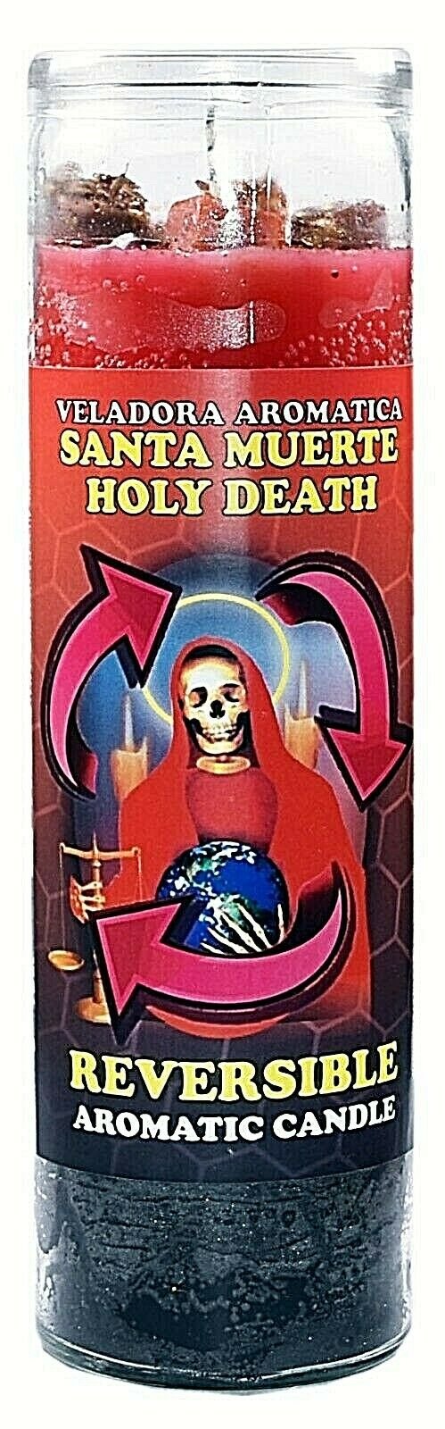CANDLE COCKTAIL AROMATIC HOLY DEATH REVERSIBLE-SANTA MUERTE REVERSIBLE