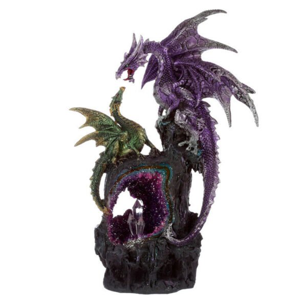 Collectable design~Dark Legends Power of the Crystal Amethyst Dragon Figurine Fantasy Ornament
