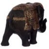 Home Decor~Decorative Thai Brushed Black and Gold Medium Elephant