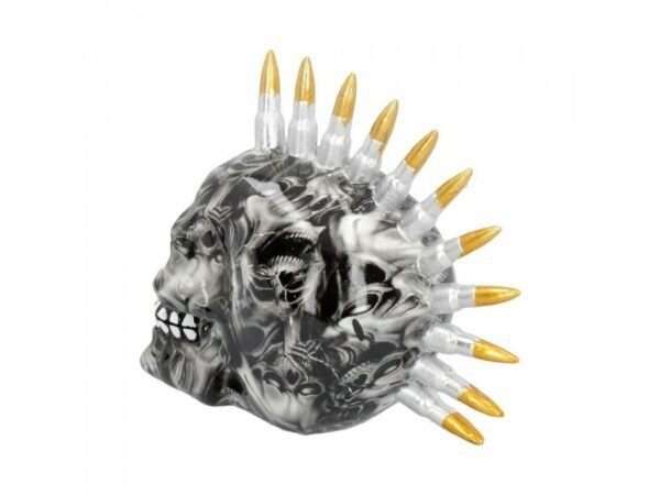 Magicun Giftware~Nemesis Soul Inferno Bullet Mohawk Skull Ornament Figurine Biker Gothic Decor