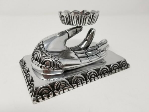 Home Fragrances ~Hand of Compassion Metal Burner, incense stick cone holder