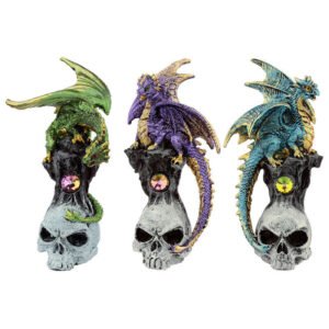 s-l1600_4de39a43-ecbc-4921-b33c-801dd3297713 Home Decor~Skull Dragon Dark Legends Dragon Figurine Collectable Ornament
