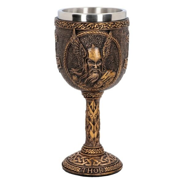 Magicun Giftware~Norse God Thor Odin Loki Valkyrie Goblet Collection Bronzed Gift Wine Cup