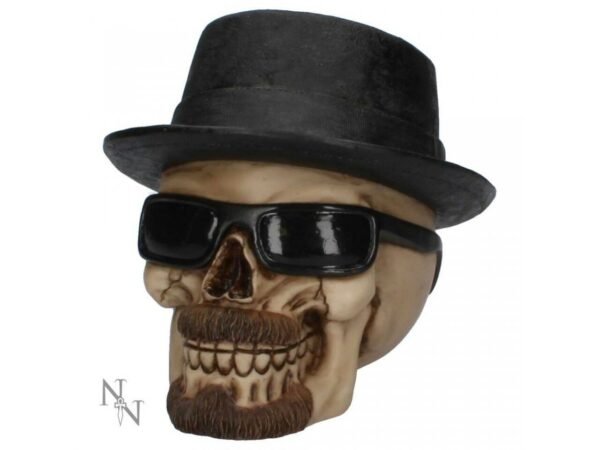 Magicun Giftware~Badass Gothic Large Fedora Hat Skull Ornament Figurine Skeleton Decor 15.8cm