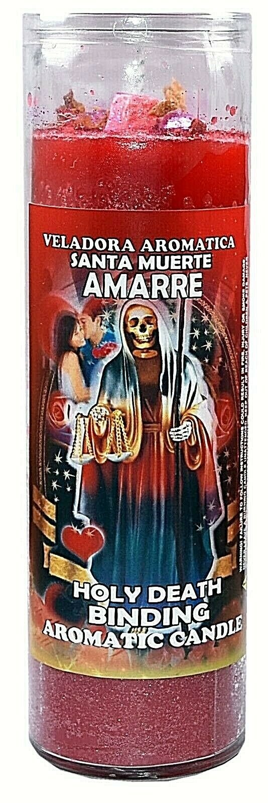 CANDLE COCKTAIL AROMATIC VELA HOLY DEATH BINDING- SANTA MUERTE AMARRE AROMATIC