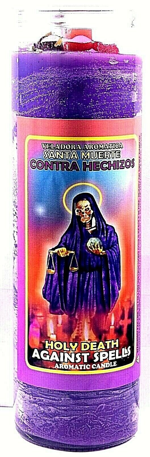CANDLE COCKTAIL AROMATIC HOLY DEATH AGAINST SPELLS- SANTA MUERTE CONTRA HECHIZOS