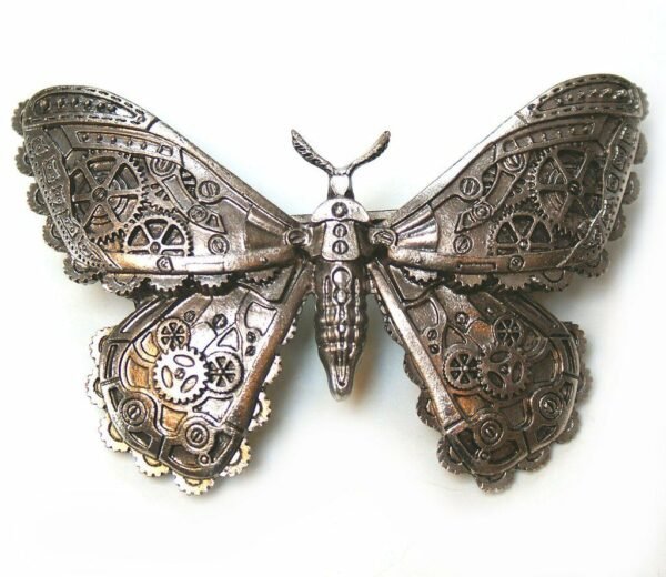 STEAMPUNK MOTH - Brass Colour Hair Barette