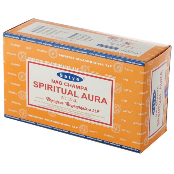 Home Fragrance-Nag Champa Satya Spiritual Aura Incense Sticks X 12 Packs