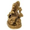 Hinduism Statues & Figures~Brass Antique Finish Ganesh Statue 3"H 2.5"W