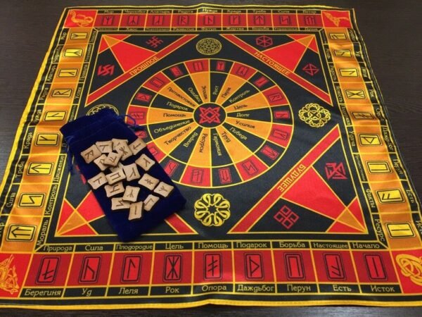 MagicunTarot Cloth~Komplekt Slavyanskie runa i Skatert' predskazatel'naya