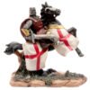 Home Decor~Battle Ready Novelty Knight Riding Horse Figurine Collectable