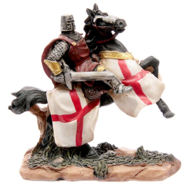 Home Decor~Battle Ready Novelty Knight Riding Horse Figurine Collectable