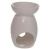 Home Fragrance~Decorative Simple White Ceramic Oil Burner with Teardrop Pattern Home Fragrance