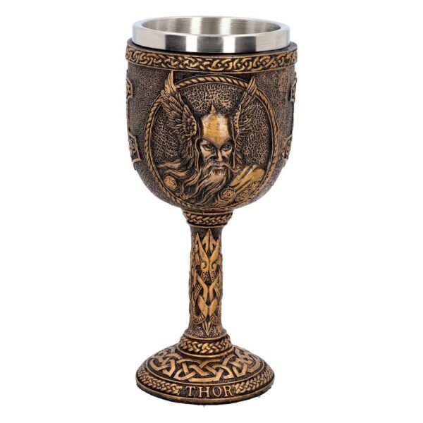 Magicun Giftware~Norse God Thor Odin Loki Valkyrie Goblet Collection Bronzed Gift Wine Cup