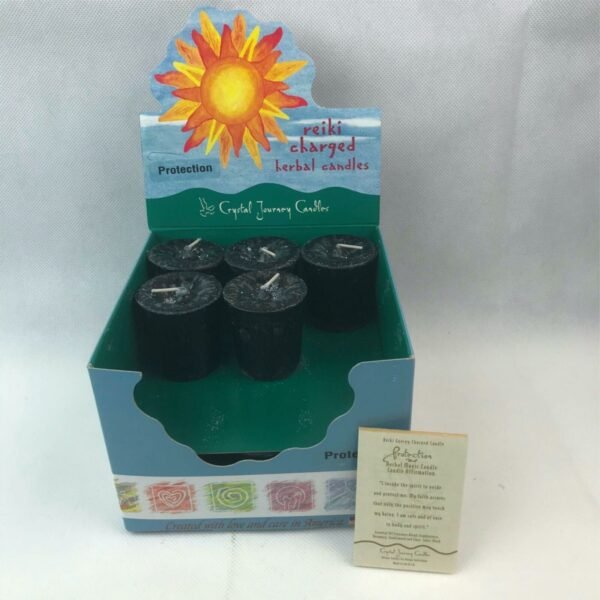 Magic Candle~Protection Crystal Journey Reiki Charged Herbal Votive Candle One Candle