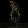 Collectable design~Stained Glass Window LED Dark Legends Dragon Figurine