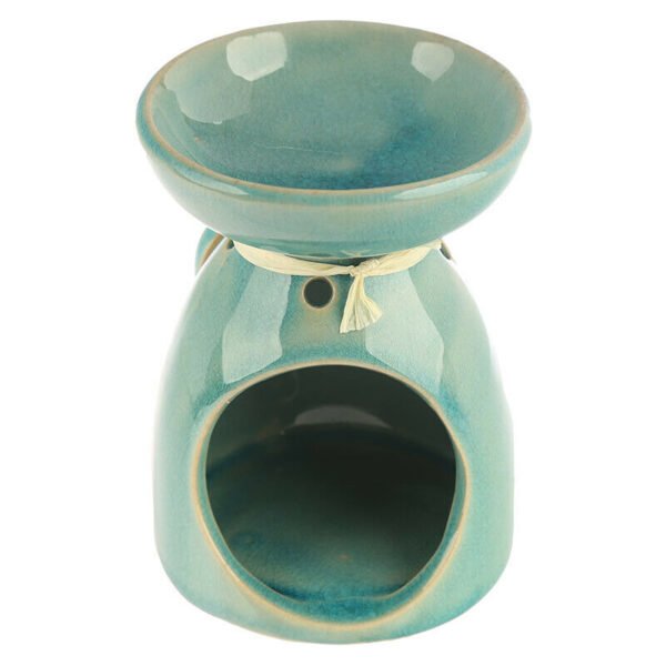 Home Fragrance~Ceramic Oil Wax Melt Burner - Tropical Leaf Design Decoration