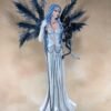Fairy Collection~Large Scale Snow Fairy With Wand and Dragon Figurine Statue 24"H Resin New!