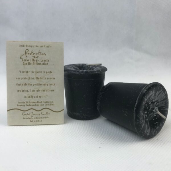 Magic Candle~Protection Crystal Journey Reiki Charged Herbal Votive Candle One Candle