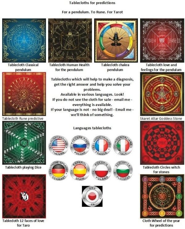 MagicunTarot Cloth~Unique Altar Cloth for pendulum wicca witch CA