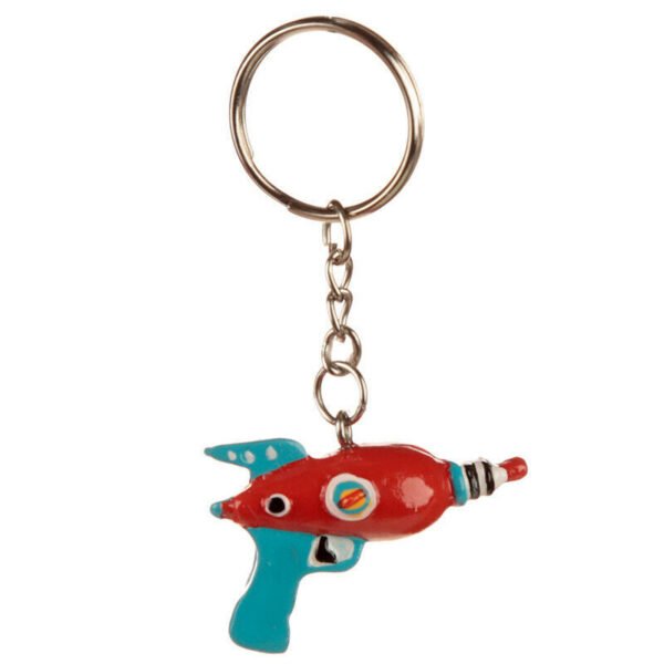 Collectable design~Novelty Collectable Space Gun Space Cadets Keyring Split Ring and Chain