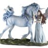 Fairy Collection~Blue Fairy With Unicorn Figurine 12" Long Highly Detailed Polystone New In Box