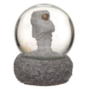 Collectable design~Collectable Moon and Space Man Snow Globe Waterball Glitter Shaker Ornament Gift