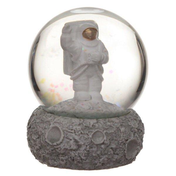Collectable design~Collectable Moon and Space Man Snow Globe Waterball Glitter Shaker Ornament Gift