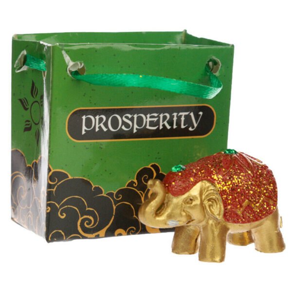 Home Decor~Collectable Glitter Elephant in a Mini Gift Bag Buddhism 1 Sent At Random