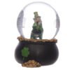Collectable design~Novelty Lucky Leprechaun Pot of Gold Snow Globe Glitter