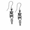 Alchemy Gothic Pewter - SKELETON Hook Earrings