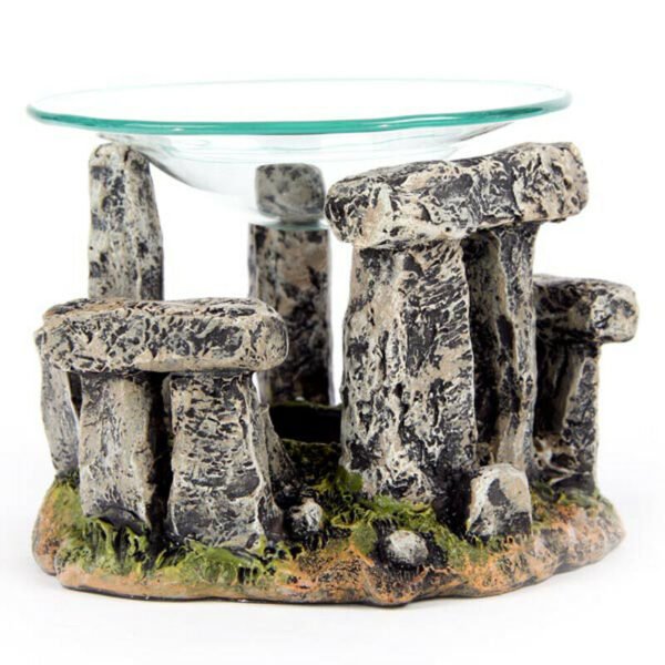 Home Fragrance~Mystical Stonehenge Design Oil Burner with Glass Dish Fragrance for Home