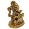 Hinduism Statues & Figures~Brass Antique Finish Ganesh Statue 3"H 2.5"W