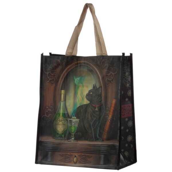 Home Decor~Absinthe Cat Lisa Parker Gothic Eco Reusable Shopping Bag.